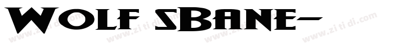 Wolf sBane字体转换